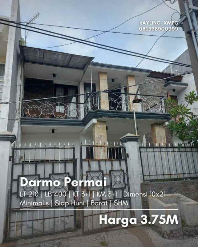 rumah darmo permai minimalis siap huni
