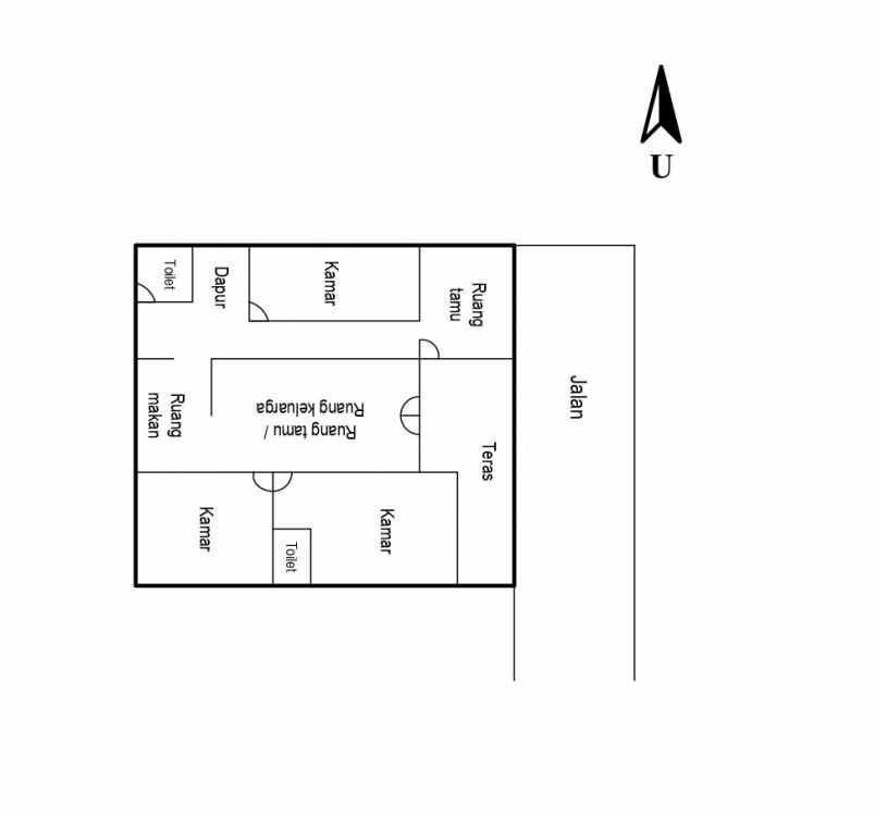 rumah dijual di komplek pinang indah kunciran