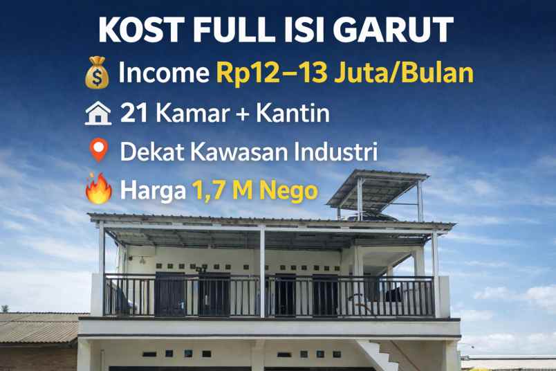 rumah kos siap panen 21 kamar full penghuni