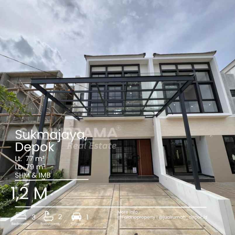 rumah modern minimalis di jantung kota depok
