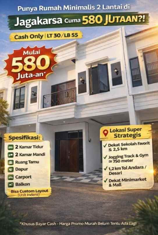 rumah murah dekat tol andara jakarta selatan