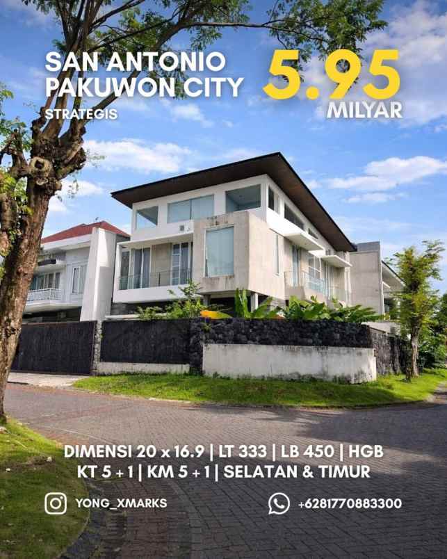 rumah san antonio pakuwon city strategis siap huni