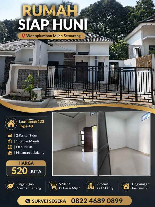 rumah siap huni mijen semarang barat bonus pagar
