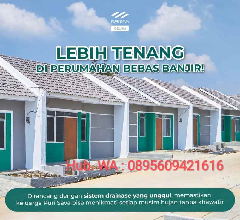 rumah subsidi puri sava gelam di kota serang