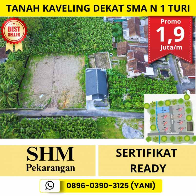 tanah kaveling sertifikat ready dekat sma n 1 turi