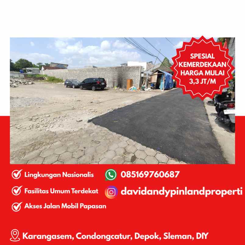 tanah kavling area condong catur utara rs jih