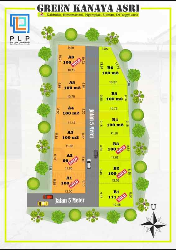 tanah kavling strategis 200m dari jl pakem kalasan