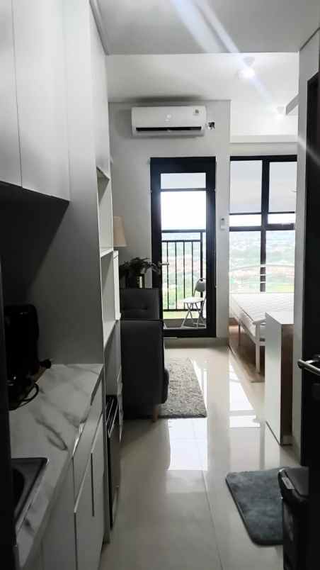 type studio apartementranspark bintaro bonus furnitur