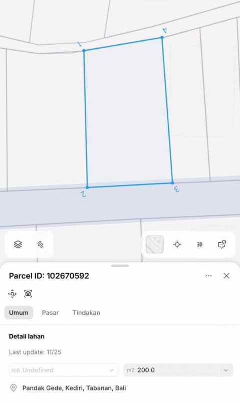 dijual 2 are puri ayodya pandak gede kediri tabanan
