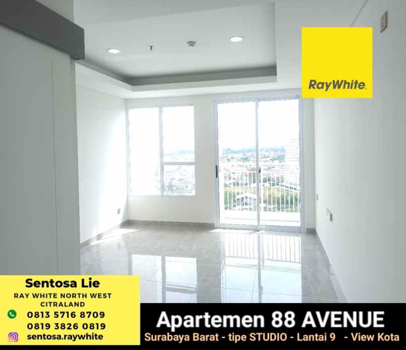Dijual Apartemen 88 Avenue Tipe Studio - Baru - Lantai 9 - View Kota