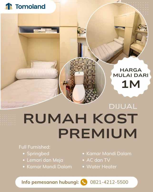 dijual cepat kost dekat ub full furnish harga 1 m an