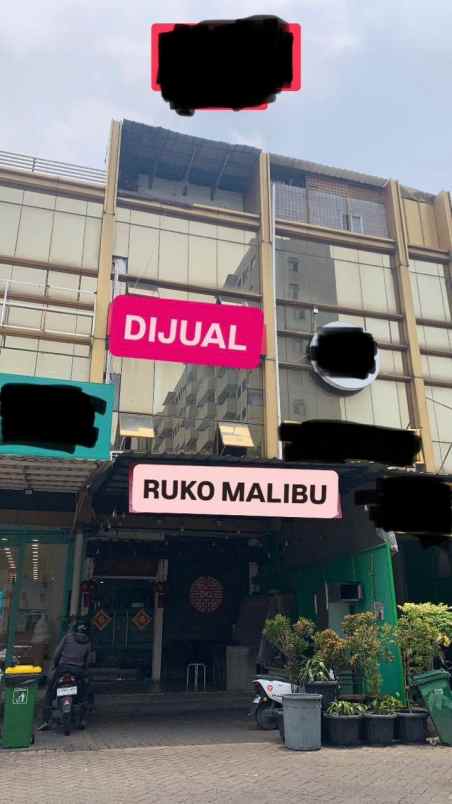 dijual ruko gudang kantor cluster malibu cengkareng