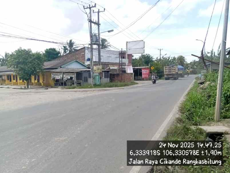 dijual ruko gudang kantor jalan raya rangkas bitung