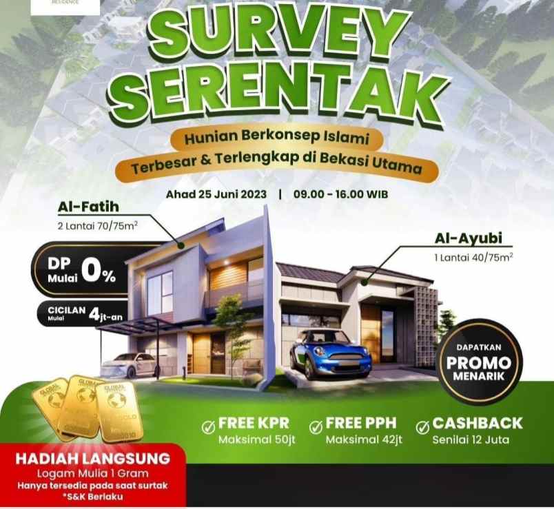 dijual rumah babelan bekasi jawa barat