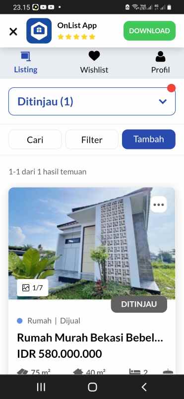 dijual rumah babelan bekasi jawa barat