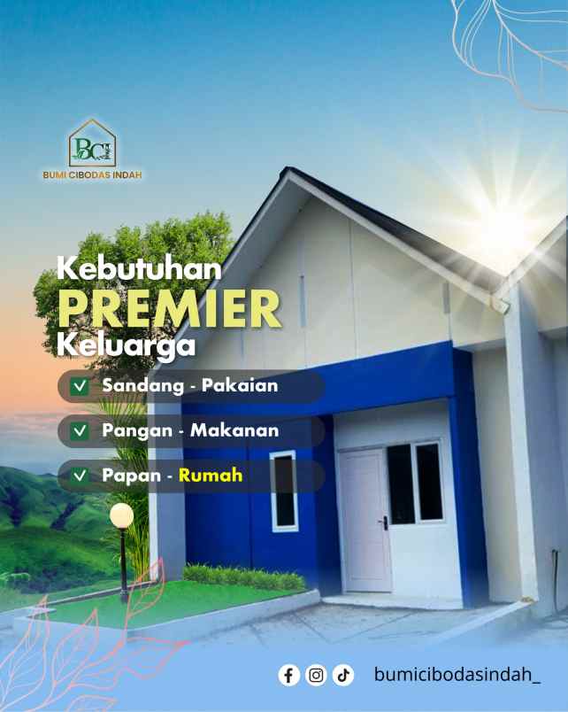 dijual rumah bumi indah cibodas jl ry