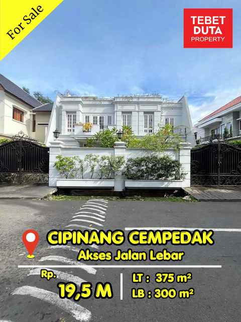 dijual rumah cipinang cimpedak
