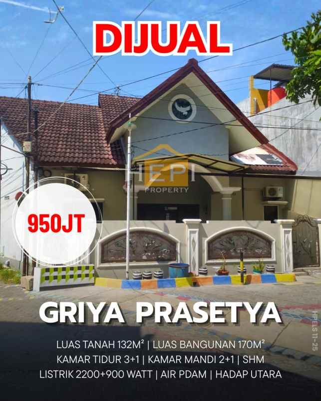 dijual rumah di griya prasetya semarang