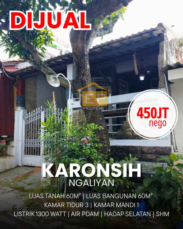 dijual rumah di karonsih ngaliyan semarang