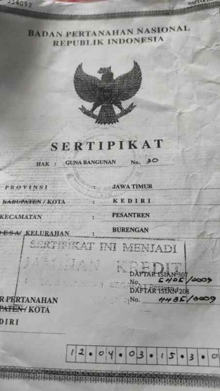 dijual rumah di perumahan graha kota blok p1 03 kediri