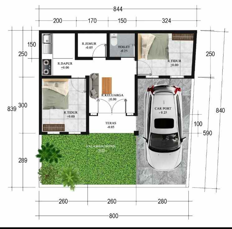 dijual rumah griya taman ayu sanggulan