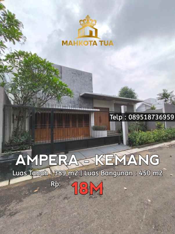 dijual rumah jalan ampera jakarta selatan