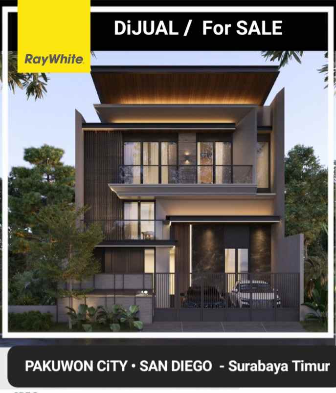 dijual rumah jalan pakuwon city san diego