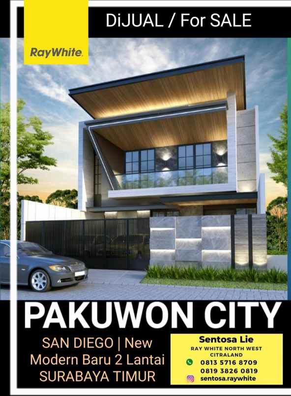 dijual rumah jalan pakuwon city san diego
