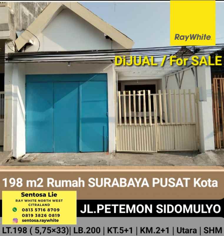 dijual rumah jalan petemon sidomulyo