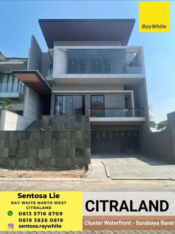 dijual rumah jalan waterfront