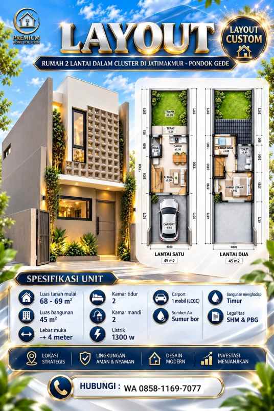 dijual rumah jatimakmur