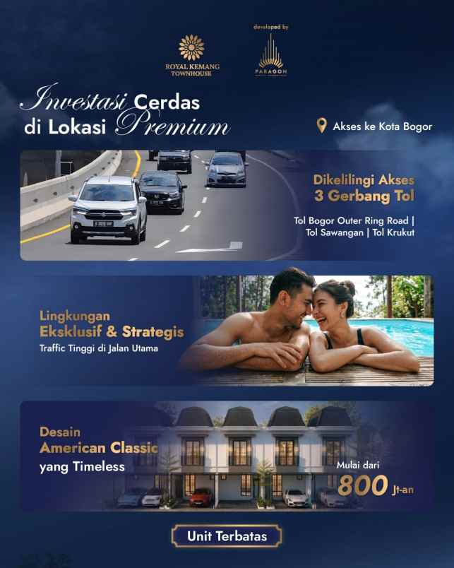 dijual rumah jl raya bojong gede kemang