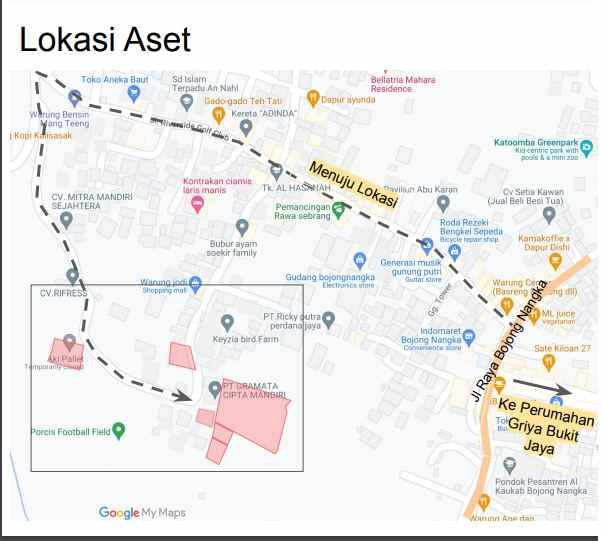 dijual rumah jl raya bojong nangka no