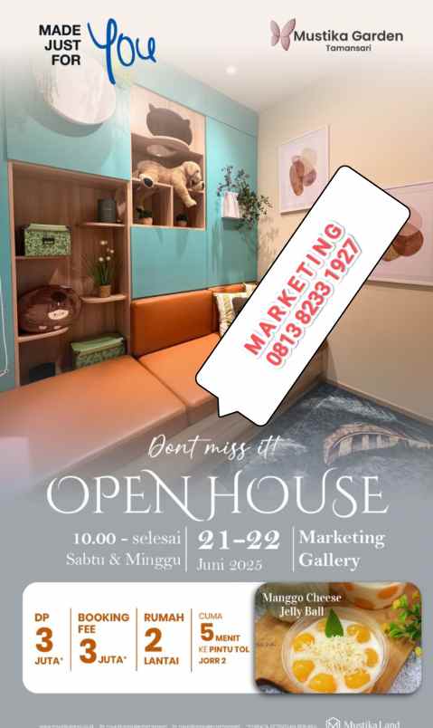 dijual rumah jl raya tamansari kec setu