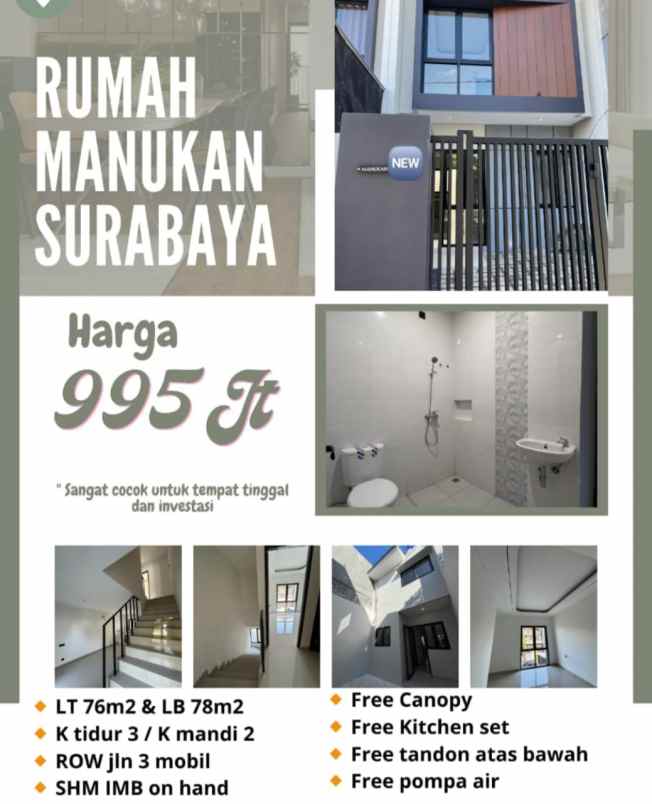 dijual rumah manukan