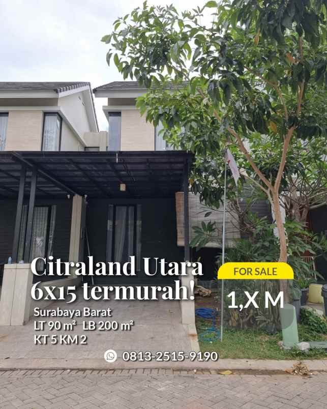 dijual rumah northwest hill citraland surabaya barat