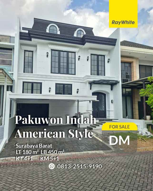 dijual rumah pakuwon indah the mansion