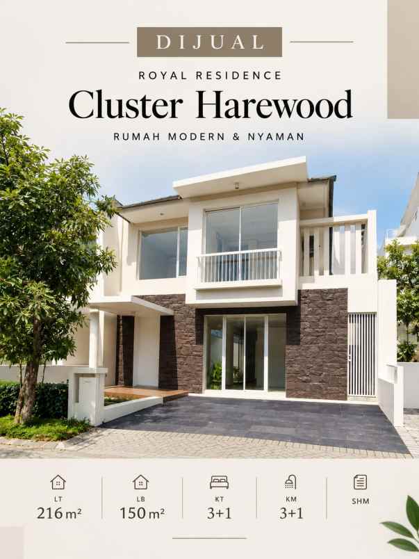 dijual rumah royal residence kec wiyung