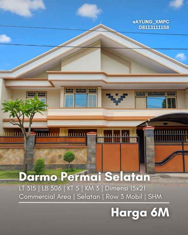 dijual rumah rumah darmo permai selatan
