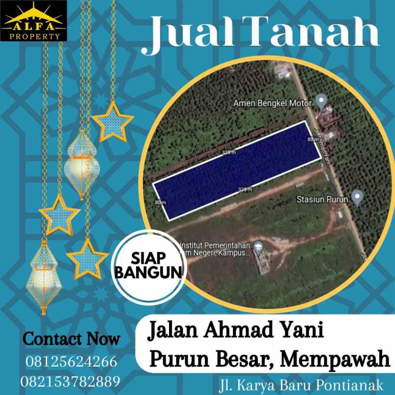 dijual tanah ahmad yani purun besar mempawah pontianak