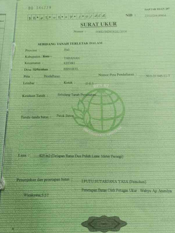 dijual tanah bengkel kedungu