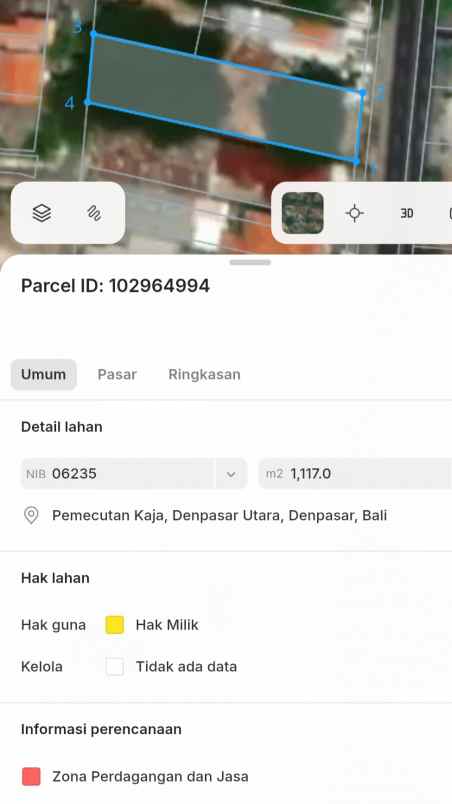 dijual tanah buluh indah