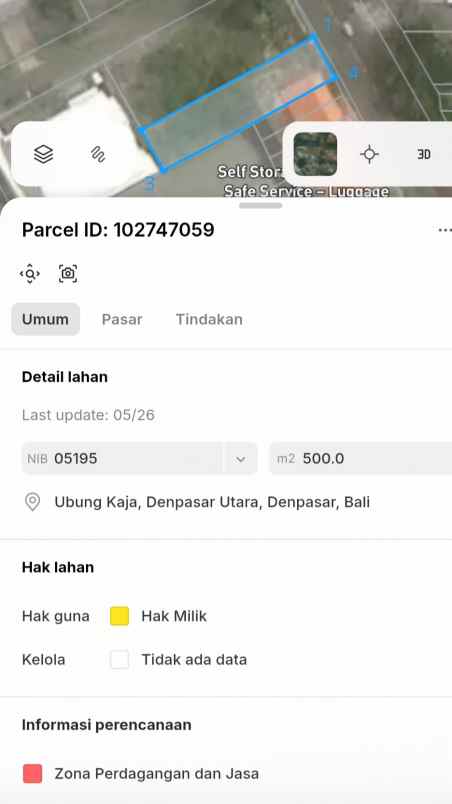dijual tanah buluh indah
