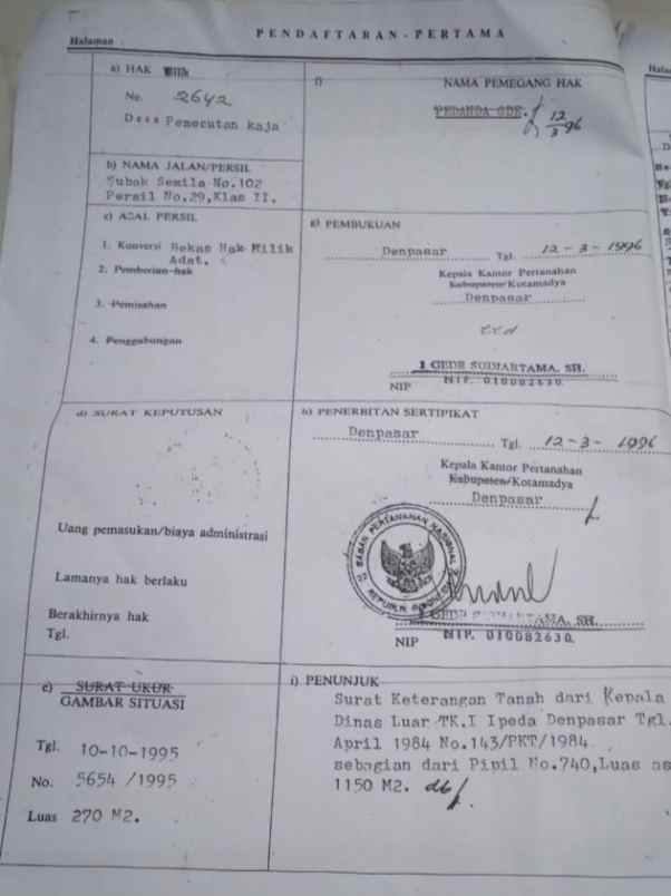 dijual tanah buluh indah