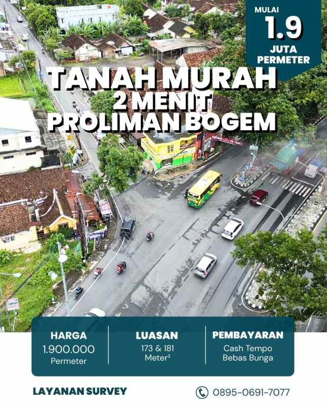 dijual tanah carikan 2 menit proliman
