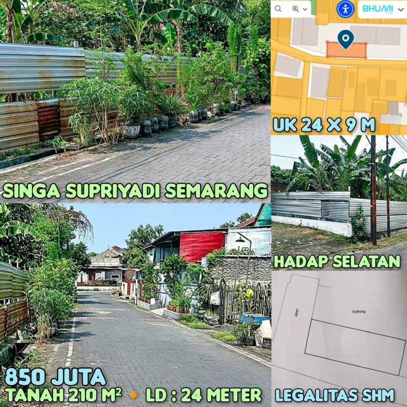 dijual tanah di singa supriyadi semarang