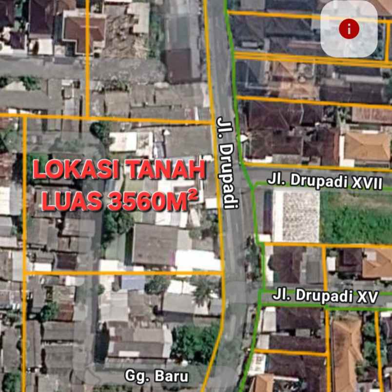 dijual tanah drupadi renon