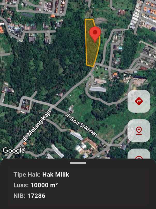 dijual tanah goa gong goa sakenan