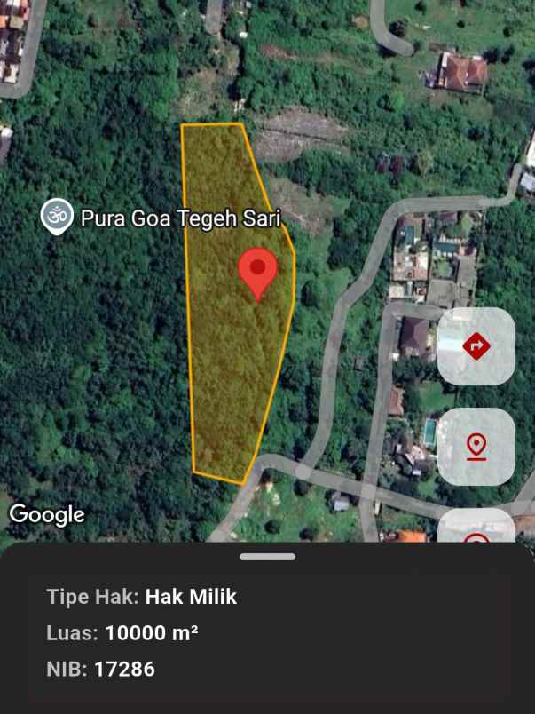 dijual tanah goa gong goa sakenan
