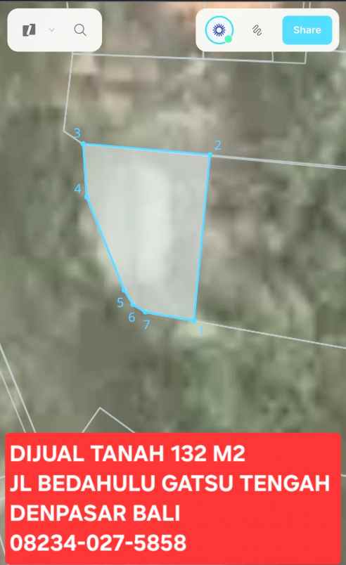 dijual tanah jalan bedahulu gatot